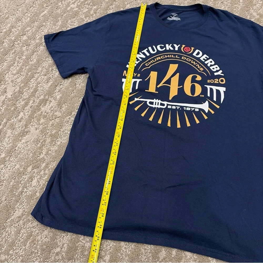 Kentucky Derby Navy XL Crew Neck Short Sleeve T-Shirt - Picture 5 of 9